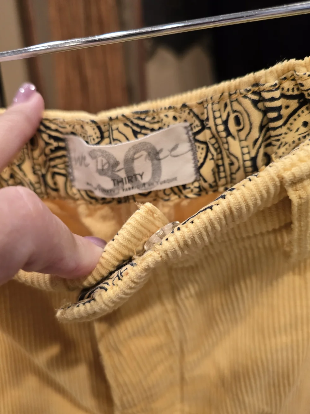 We The Free  Yellow Corduroy  Barrel Pants